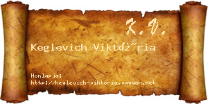 Keglevich Viktória névjegykártya
